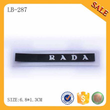 LB287 2015 Cheap pvc accessories customized brand logo rubber patch for jacket